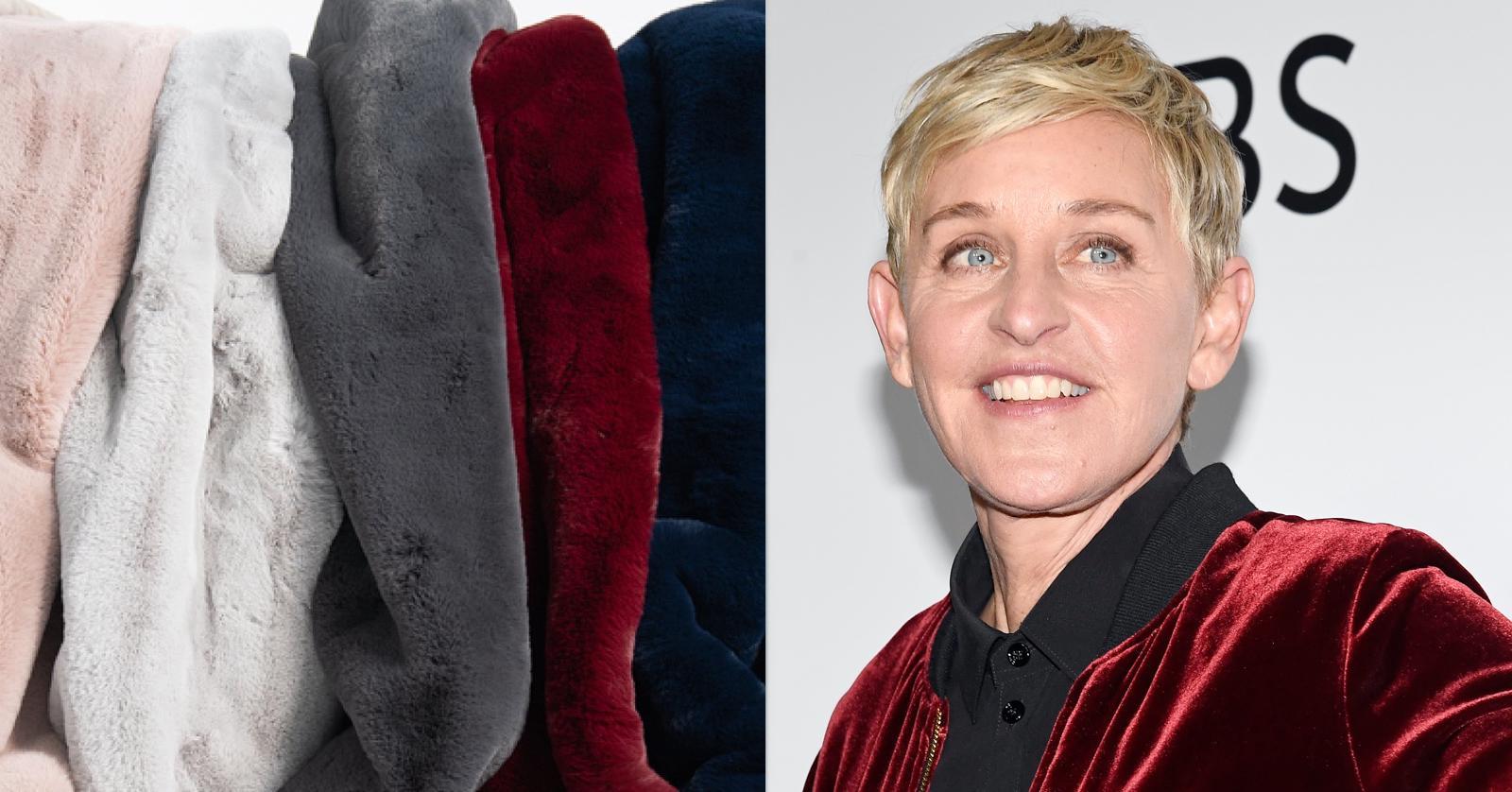 ellen degeneres faux fur