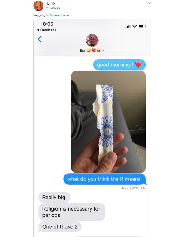 Women are asking their boyfriends what the letters on tampons mean and they  have no idea