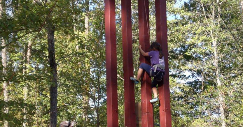 year old girl easily climbs replica of trumps virtually impenetrable wall x