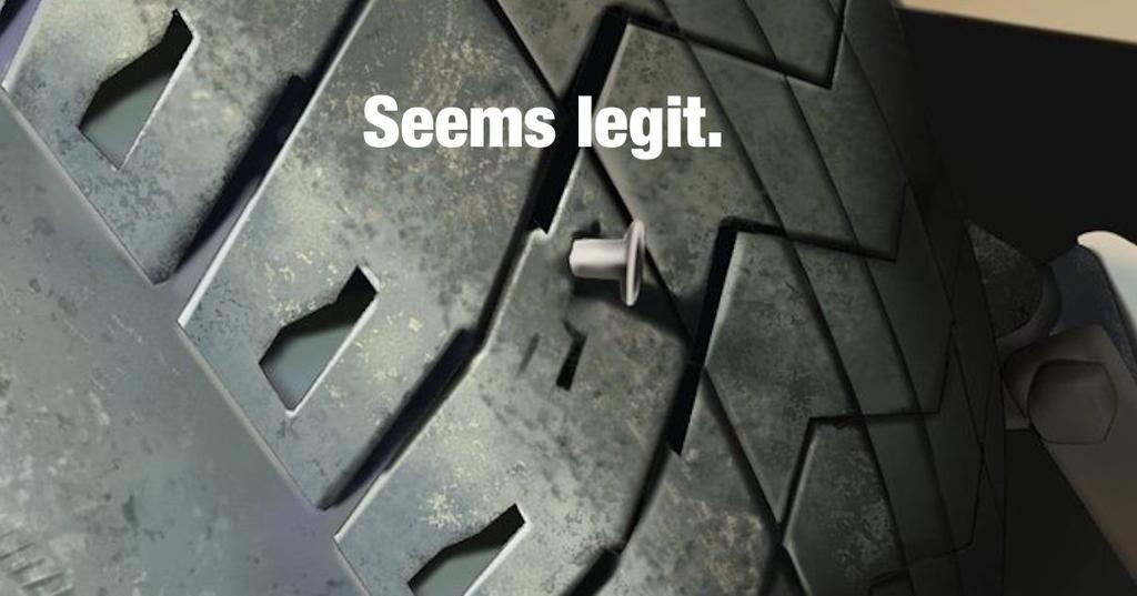 nail in tire photoshop