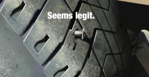 nail in tire photoshop