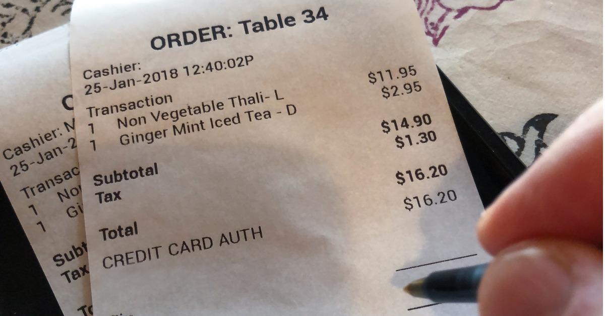 paying restaurant bill picture id