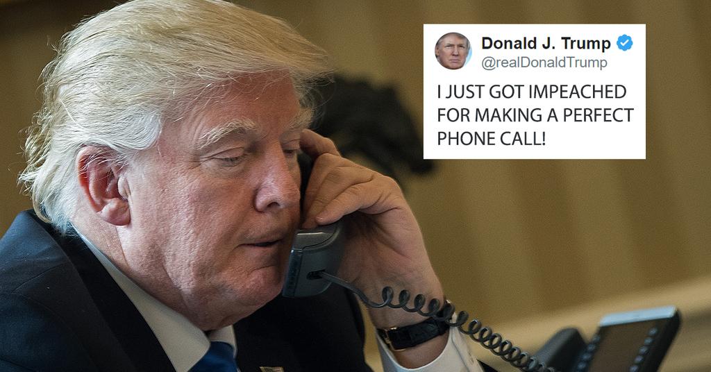 Trump said he got 'impeached for a perfect phone call' and it's already