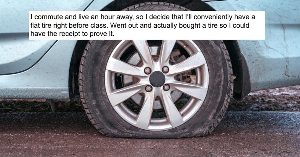 featured faked flat tire