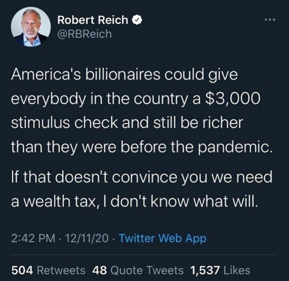 robert reich billionaires