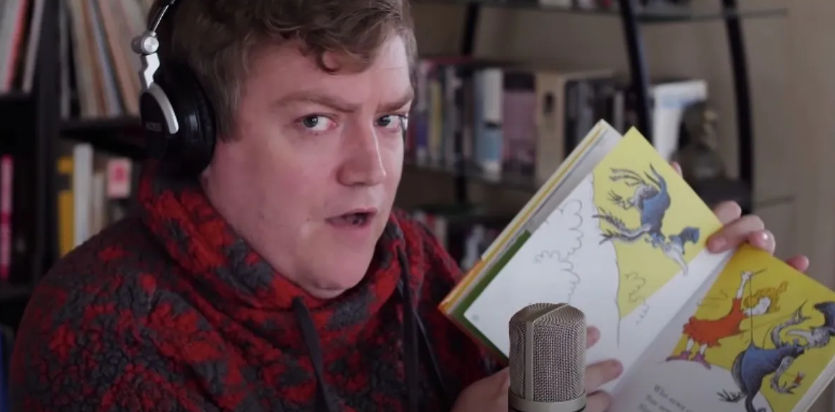 Man skillfully raps Dr. Seuss rhymes over Dr. Dre beats in a must