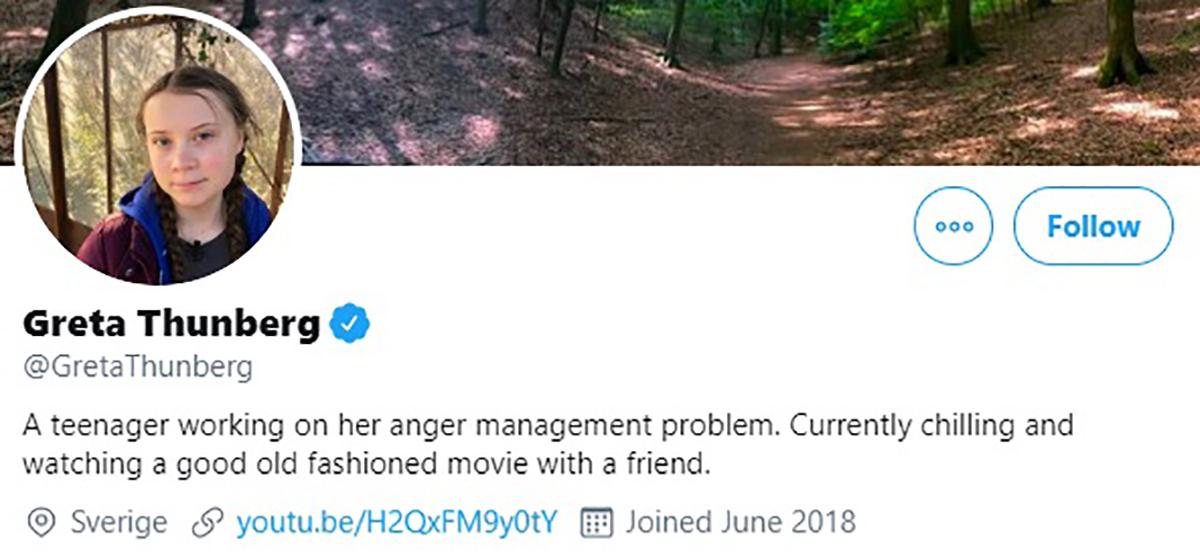 greta thunberg trump twitter bio