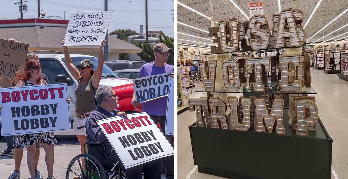 Hobby Lobby faces boycott after photo of proTrump display goes viral