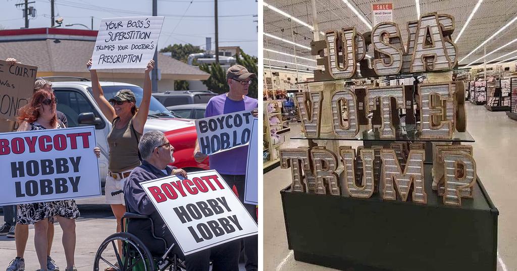 Hobby Lobby faces boycott after photo of proTrump display goes viral