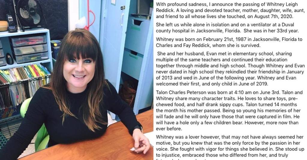 Teacher Writes Her Own Obituary To Protest The Reopening Of Her School