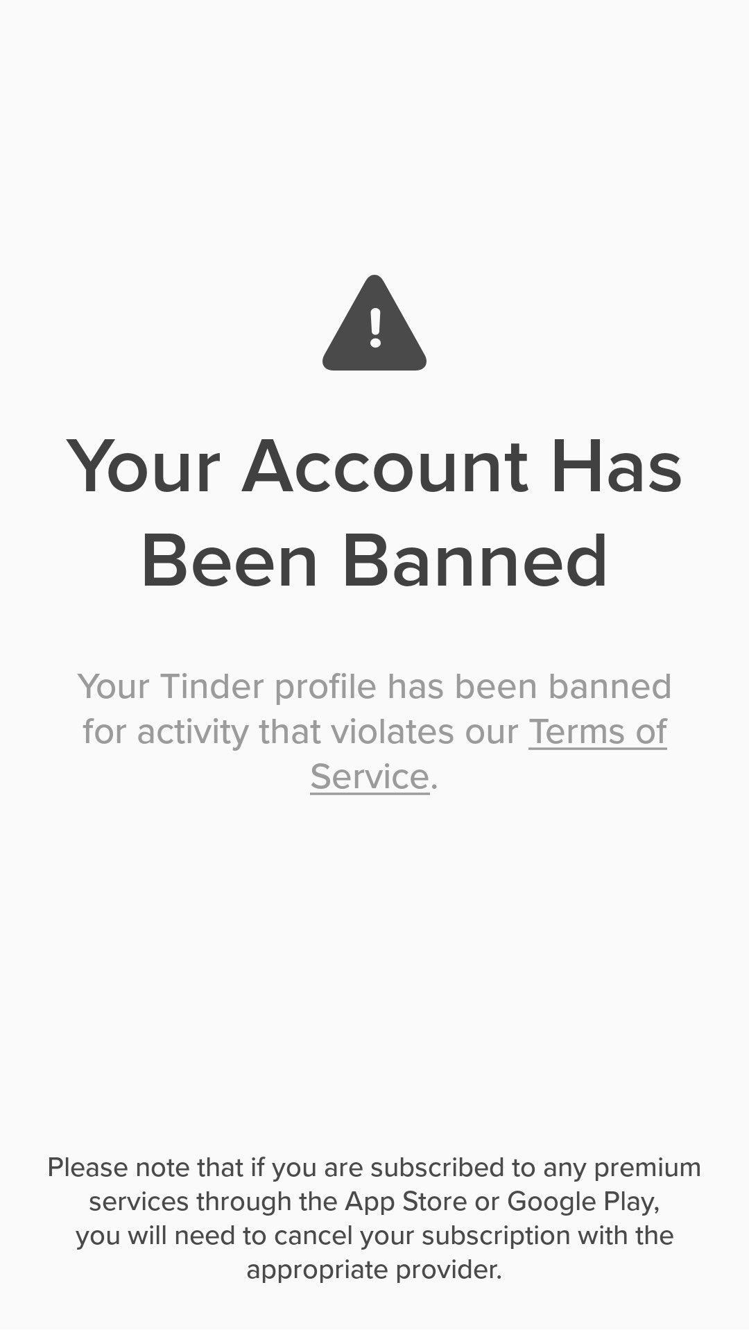 tinder banned