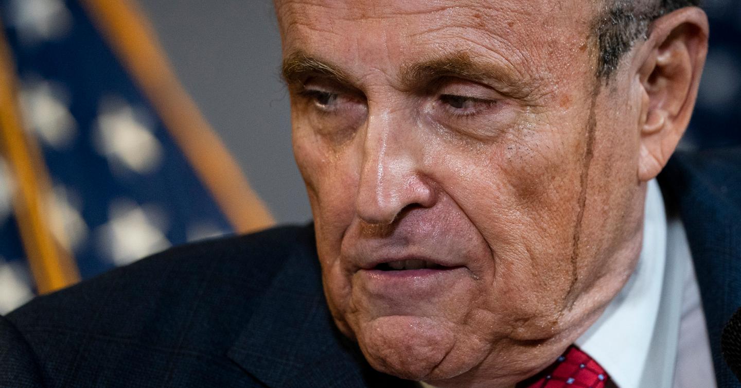 Something Was Dripping Off Of Rudy Giuliani's Head During His Latest ...