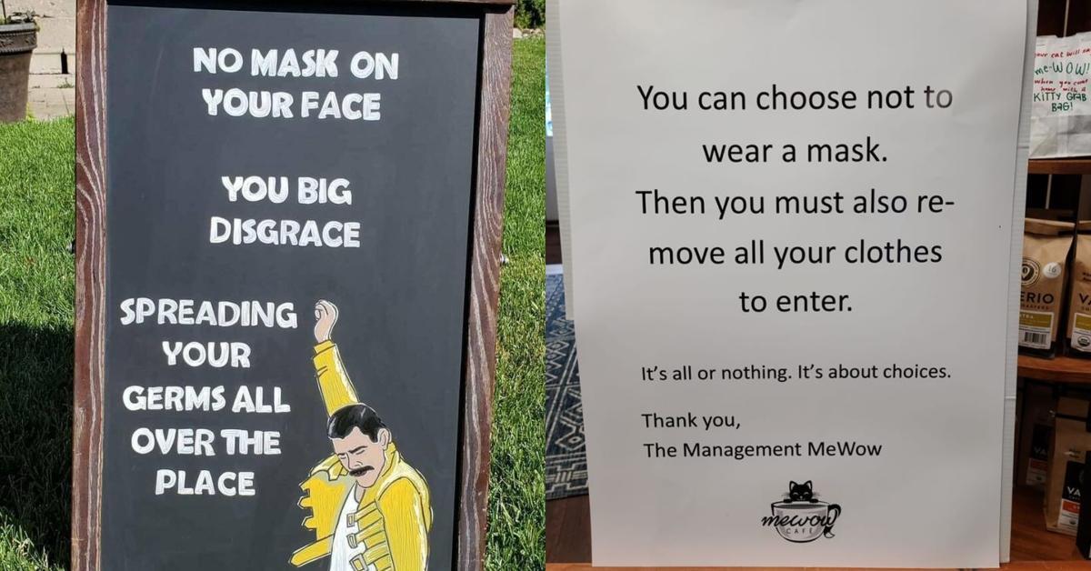 featured mask signs