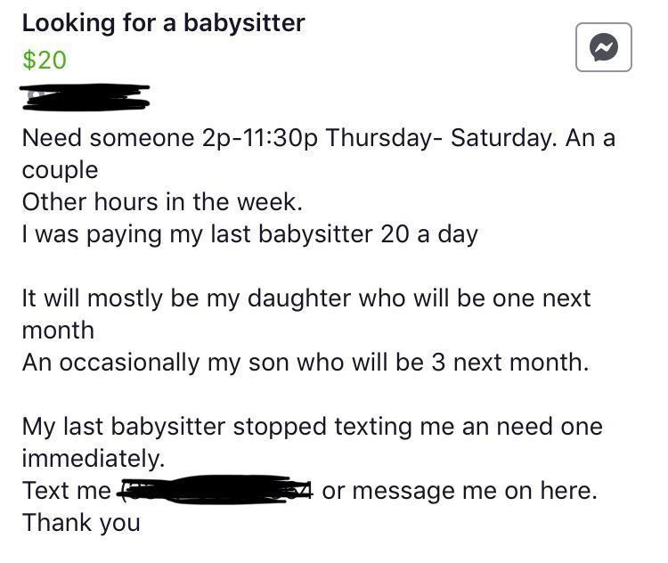 babysitter choosy