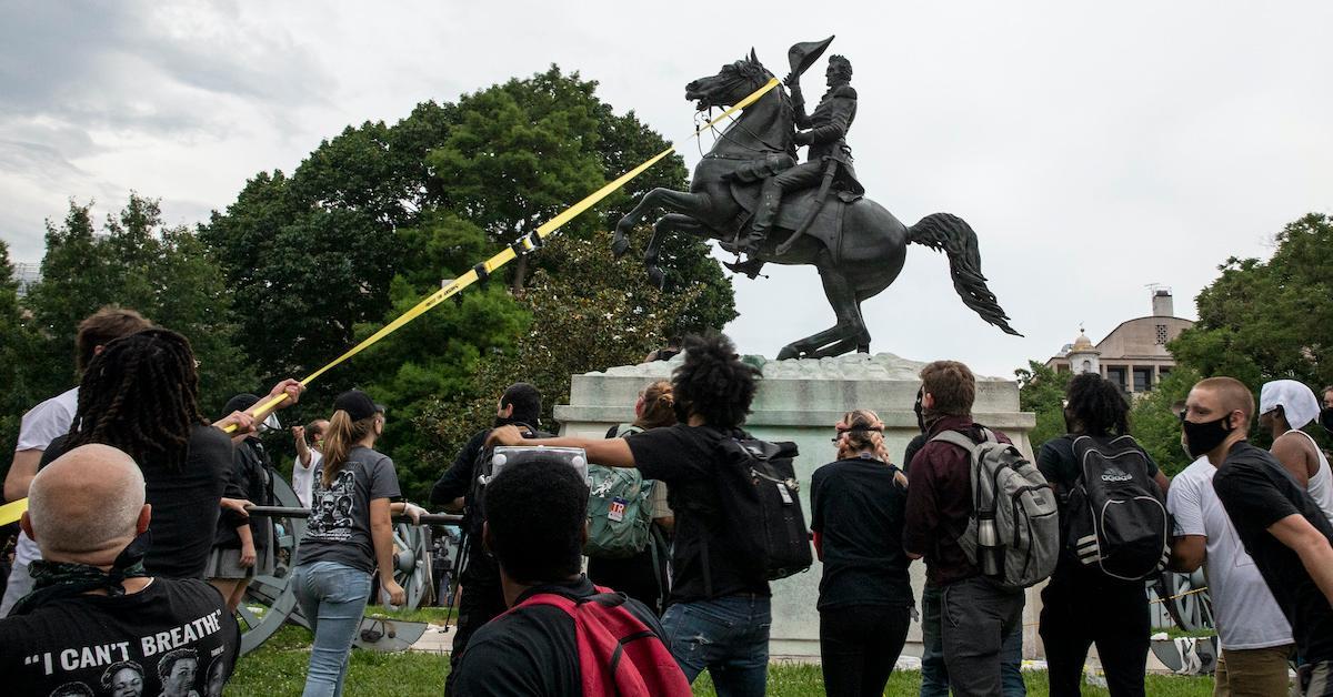 why tear down andrew jackson statue